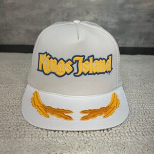 Vintage Kings Island Mesh Snapback Trucker Rope Hat OSFA Ohio Amusement Park